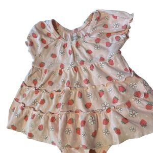 Strawberry Print Baby Dress